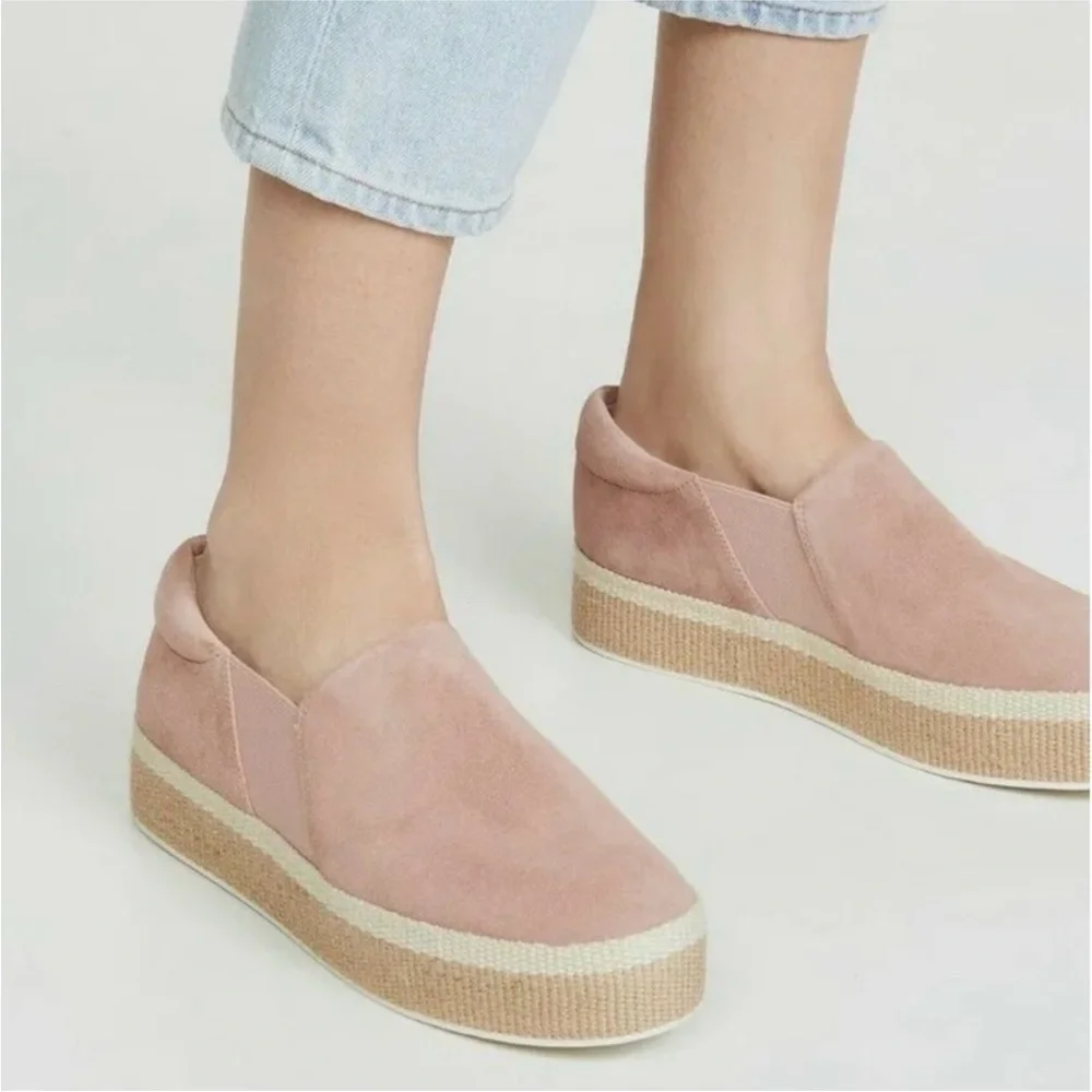 Vince Wilden Platform Suede Slip On Sneakers Shoes